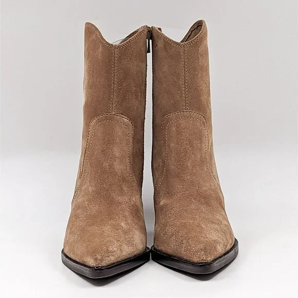 Jeffrey Campbell Women Jolena Natural Suede Western Pointy Boots size 6 - Picture 2 of 12